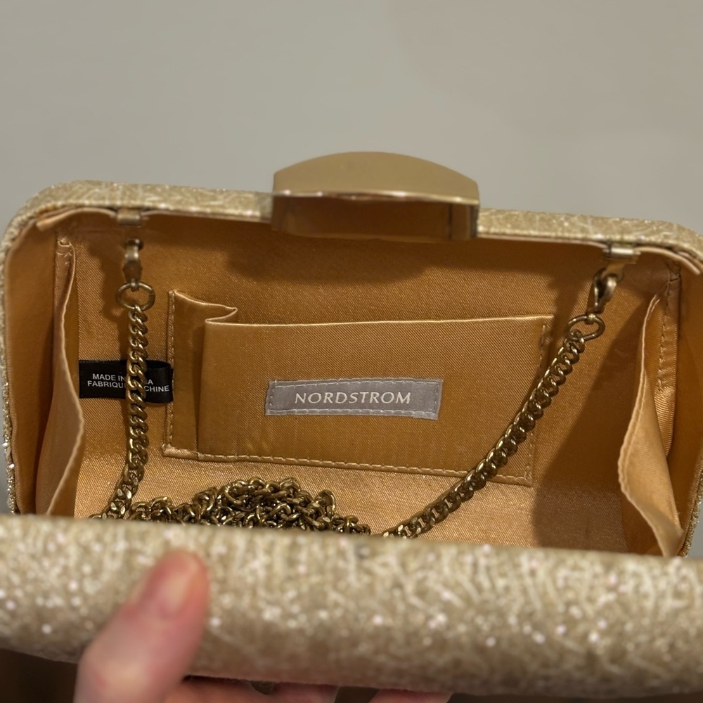 Nordstrom Gold Clutch - Picture 3 of 5